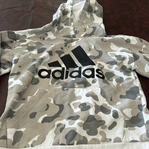 Boys Adidas gray camo medium hoodie